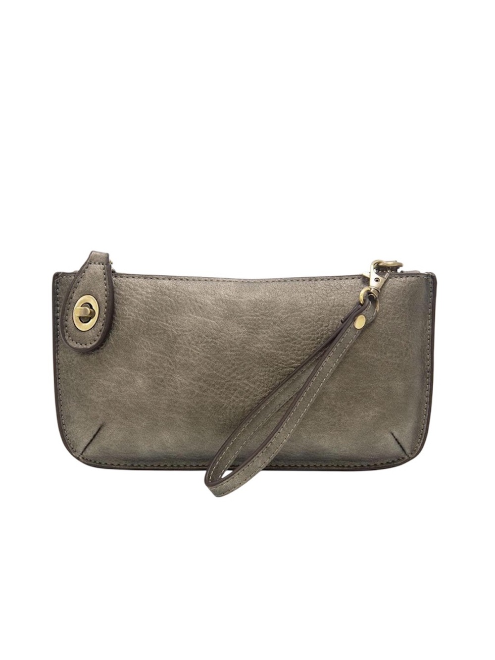 NWT Joy Susan Mini Crossbody Wristlet - L8000-146 Metallic Dark Chrome